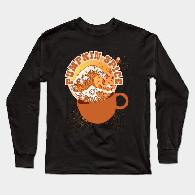 GREAT WAVE OF PUMPKIN SPICE, SUGAR CANDY SWIZZLE STYLE Long Sleeve T-Shirt by SwagOMart